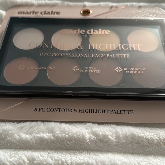Marie Claire Paris 8 Piece Contour & Highlighter Palette. Long-Wearing. - Picture 2 of 3